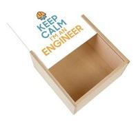 Boite Coffret en Bois - Fabulous - Keep Calm I'm an Engineer (11 x 11 x 3,5 cm) Multicolore G