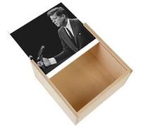 Boite Coffret en Bois - Fabulous - Kennedy President Etats-Unis (11 x 11 x 3,5 cm) Multicolore G