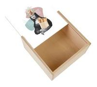 Boite Coffret en Bois - Fabulous - La Joconde et la Boulangerie (11 x 11 x 3,5 cm) Multicolore G