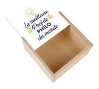 Boite Coffret en Bois - Fabulous - La Meilleure Prof de Philo du Monde (11 x 11 x 3,5 cm) Multicolore G