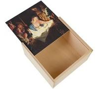 Boite Coffret en Bois - Fabulous - La Nativite Naissance de L'Enfant Jesus Peinture (11 x 11 x 3,5 cm) Multicolore