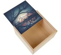 Boite Coffret en Bois - Fabulous - Lac Pehoe Torres Del Paine Parc National du Chilie (11 x 11 x 3,5 cm) Multicolore G