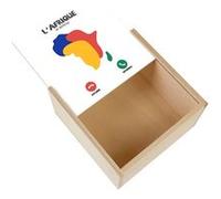 Boite Coffret en Bois - Fabulous - L'Afrique m'appelle Continent (11 x 11 x 3,5 cm) Multicolore G