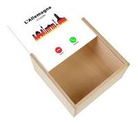 Boite Coffret en Bois - Fabulous - L'Allemagne M'Appelle Patrimoine et Drapeau (11 x 11 x 3,5 cm) Multicolore G