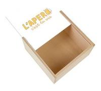 Boite Coffret en Bois - Fabulous - L'apéro c'est la vie (11 x 11 x 3,5 cm) Multicolore
