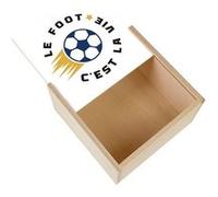 Boite Coffret en Bois - Fabulous - Le Foot c'est la Vie (11 x 11 x 3,5 cm) Multicolore G