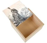 Boite Coffret en Bois - Fabulous - Le Loup Devenu Berger Fable LaFontaine Gustave Dore (11 x 11 x 3,5 cm) Multicolore G