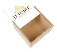 Boite Coffret en Bois - Fabulous - Le Louvre (11 x 11 x 3,5 cm) Multicolore G