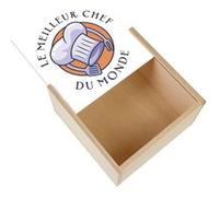 Boite Coffret en Bois - Fabulous - Le Meilleur Chef Cuisinier du Monde (11 x 11 x 3,5 cm) Multicolore G