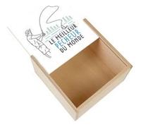 Boite Coffret en Bois - Fabulous - Le Meilleur Pecheur du Monde (11 x 11 x 3,5 cm) Multicolore G