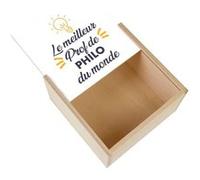Boite Coffret en Bois - Fabulous - Le Meilleur Prof de Philo du Monde (11 x 11 x 3,5 cm) Multicolore G
