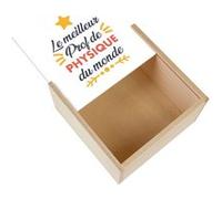 Boite Coffret en Bois - Fabulous - Le Meilleur Prof de Physique du Monde (11 x 11 x 3,5 cm) Multicolore G