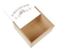 Boite Coffret en Bois - Fabulous - Le Vélo c'est la Vie (11 x 11 x 3,5 cm) Multicolore G