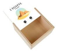 Boite Coffret en Bois - Fabulous - L'Egypte M'Appelle Pyramides (11 x 11 x 3,5 cm) Multicolore G