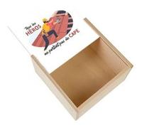 Boite Coffret en Bois - Fabulous - Les Vrais Héros - Bricoleur Couvreur (11 x 11 x 3,5 cm) Multicolore G