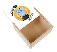 Boite Coffret en Bois - Fabulous - Les Vrais Héros - Policier Gendarme (11 x 11 x 3,5 cm) Multicolore G