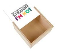 Boite Coffret en Bois - Fabulous - Let's Get things Straight, I'm Not (11 x 11 x 3,5 cm) Multicolore