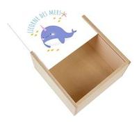 Boite Coffret en Bois - Fabulous - Licorne des Mers (11 x 11 x 3,5 cm) Multicolore