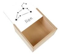 Boite Coffret en Bois - Fabulous - Lion Etoile Signe Astrologie (11 x 11 x 3,5 cm) Multicolore G