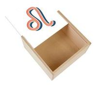 Boite Coffret en Bois - Fabulous - Lion Symbole Signe Astrologie (11 x 11 x 3,5 cm) Multicolore G