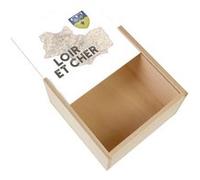 Boite Coffret en Bois - Fabulous - Loir et Cher carte ancienne (11 x 11 x 3,5 cm) Multicolore G