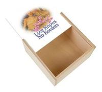 Boite Coffret en Bois - Fabulous - Love Knows No Borders (11 x 11 x 3,5 cm) Multicolore G
