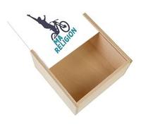 Boite Coffret en Bois - Fabulous - Ma Religion VTT (11 x 11 x 3,5 cm) Multicolore