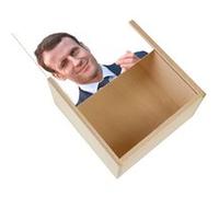 Boite Coffret en Bois - Fabulous - Macron Clin d'Oeil President (11 x 11 x 3,5 cm) Multicolore