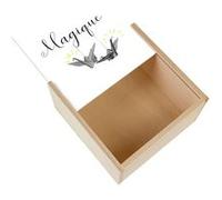 Boite Coffret en Bois - Fabulous - Magique Oies Origami (11 x 11 x 3,5 cm) Multicolore