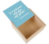 Boite Coffret en Bois - Fabulous - Mandela Perds Gagne Francais Citation (11 x 11 x 3,5 cm) Multicolore