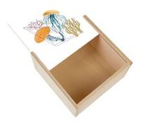 Boite Coffret en Bois - Fabulous - Méduse Burger (11 x 11 x 3,5 cm) Multicolore G