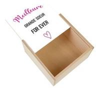 Boite Coffret en Bois - Fabulous - Meilleure Grande Soeur For Ever (11 x 11 x 3,5 cm) Multicolore G