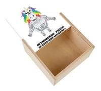 Boite Coffret en Bois - Fabulous - M'Emmerde pas Je Suis Une Licorne (11 x 11 x 3,5 cm) Multicolore G