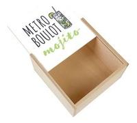 Boite Coffret en Bois - Fabulous - Métro Boulot Mojito (11 x 11 x 3,5 cm) Multicolore