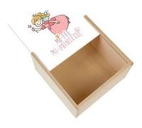 Boite Coffret en Bois - Fabulous - Mi-Fée Mi-Princesse (11 x 11 x 3,5 cm) Multicolore G