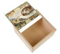 Boite Coffret en Bois - Fabulous - Michel-Ange La Création d'Adam Vatican (11 x 11 x 3,5 cm) Multicolore