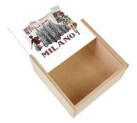 Boite Coffret en Bois - Fabulous - Milano Vintage Milan (11 x 11 x 3,5 cm) Multicolore