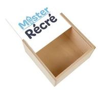 Boite Coffret en Bois - Fabulous - Mister Récré (11 x 11 x 3,5 cm) Multicolore