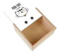 Boite Coffret en Bois - Fabulous - Mon Chat Mignon M'Appelle (11 x 11 x 3,5 cm) Multicolore G