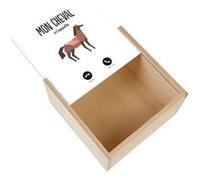 Boite Coffret en Bois - Fabulous - Mon Cheval M'Appelle (11 x 11 x 3,5 cm) Multicolore G