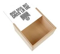 Boite Coffret en Bois - Fabulous - Mon seul but dans la vie (11 x 11 x 3,5 cm) Multicolore