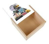 Boite Coffret en Bois - Fabulous - Monet Collage Moderne (11 x 11 x 3,5 cm) Multicolore G