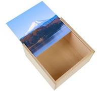 Boite Coffret en Bois - Fabulous - Mont Fuji depuis le Lac Kawaguchi Foret (11 x 11 x 3,5 cm) Multicolore G