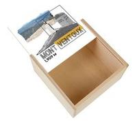 Boite Coffret en Bois - Fabulous - Mont Ventoux Collage (11 x 11 x 3,5 cm) Multicolore G