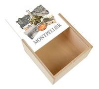 Boite Coffret en Bois - Fabulous - Montpellier Collage (11 x 11 x 3,5 cm) Multicolore