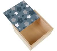 Boite Coffret en Bois - Fabulous - Motif Sakura Simple (11 x 11 x 3,5 cm) Multicolore G