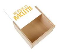 Boite Coffret en Bois - Fabulous - Né Pour La Raclette (11 x 11 x 3,5 cm) Multicolore G