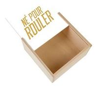 Boite Coffret en Bois - Fabulous - Né pour Rouler (11 x 11 x 3,5 cm) Multicolore G