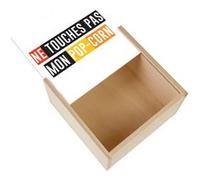Boite Coffret en Bois - Fabulous - Ne Touches Pas Mon Pop Corn (11 x 11 x 3,5 cm) Multicolore G