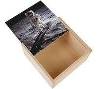 Boite Coffret en Bois - Fabulous - Neil Armstrong Premier Pas Sur La lune (11 x 11 x 3,5 cm) Multicolore G